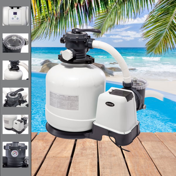 Pompă de filtrare cu nisip “Krystal Clear SX3200”, rezervor de nisip 24kg, capacitate 12000 L/h - imagine 3