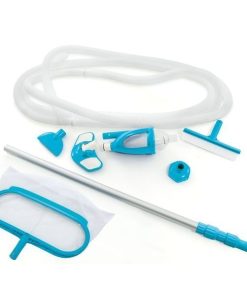 Set de curățare "Deluxe" pentru piscină: mâner telescopic 279 cm, plasă, aspirator, perie, furtun