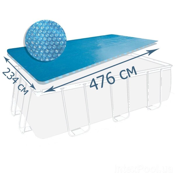 Husă solară 476х234 cm pentru piscine dreptunghiulare 488×244 cm