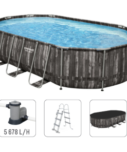 Piscina Power Steel Oval 610х366х122cm, 20241L, carcas metal