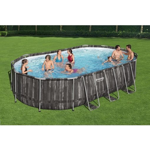 Piscina Power Steel Oval 610х366х122cm, 20241L, carcas metal - imagine 2