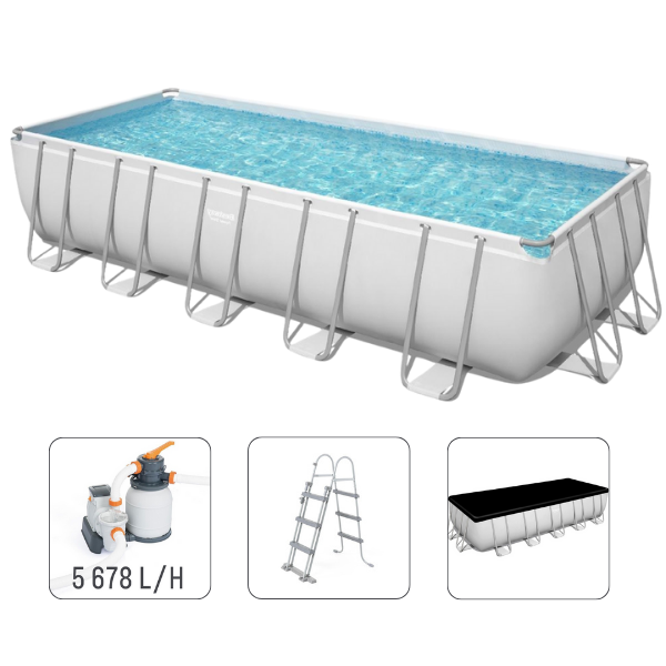 Piscina Power Steel 640x274x132cm, 19281L, metal carcas