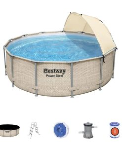 Piscina Power Steel 396x107cm, 11133L, carcas metal - imagine 4