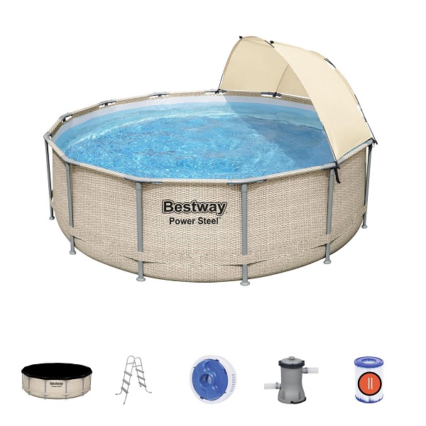 Piscina Power Steel 396x107cm, 11133L, carcas metal - imagine 4