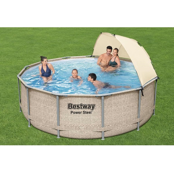 Piscina Power Steel 396x107cm, 11133L, carcas metal - imagine 2