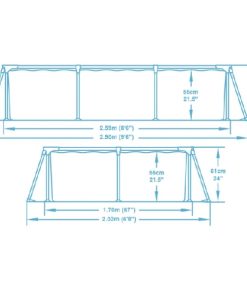 Piscina Steel Pro 259x170x61cm, 2300L, carcas metal - imagine 5