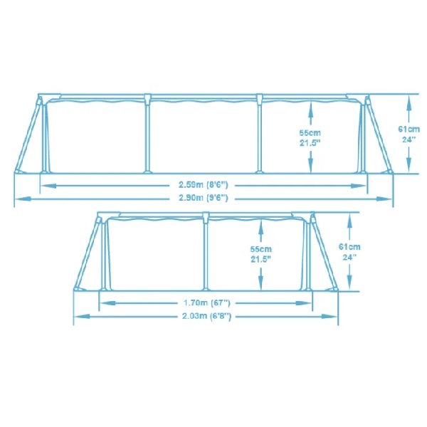 Piscina Steel Pro 259x170x61cm, 2300L, carcas metal - imagine 5