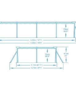 Piscina Carcas Metal Steel Pro 400x211x81cm, 5700L - imagine 3