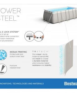 Piscina Power Steel 404x201x100cm, 6478L, carcas metal - imagine 9