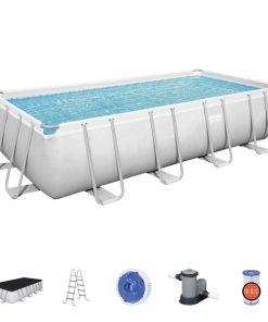 Piscina Power Steel 549x274x122cm, 14812L, carcas metal (pompa filtru pe cartus) - imagine 3