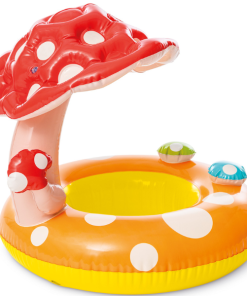 Cerc gonflabil "Ciupercuța" cu decupaje pentru picioare și baldachin D 69 cm, până la 15kg, 1-2 ani