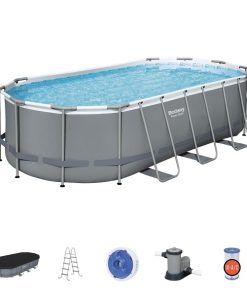 Piscina Power Steel Oval 549x274x122cm, 13430L, carcas metal - imagine 3
