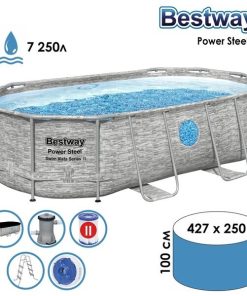 Piscina Power Steel 427х250х100 cm, 7250L, carcas metal - imagine 3