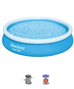 Piscină gonflabilă Fast Set cu pompă de filtrare, 366х76 cm, 5377 L - imagine 3