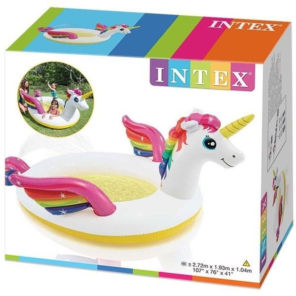 Piscină gonflabilă pentru copii “Unicorn fermecat” 272x193x104 cm, 335 L, 2+ - imagine 3