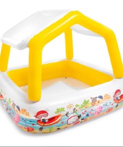 Piscină gonflabilă pentru copii cu baldachin 157x157x122 cm, 295 L, 2+