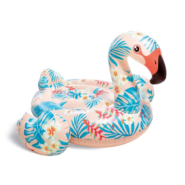 Plută-saltea gonflabilă “Flamingo tropical” cu mânere, 142x137x97 cm, până la 40 kg, 3+