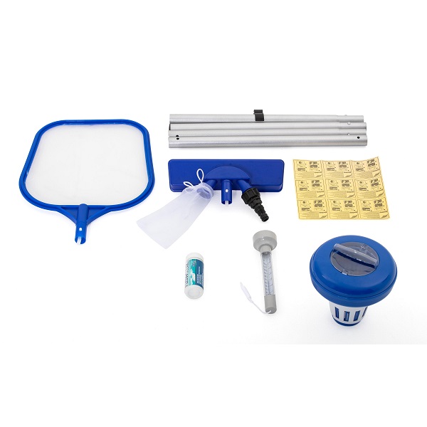 Set curatare piscina (plasă, dozator, termometru, tester, set reparatie, miner 172cm)