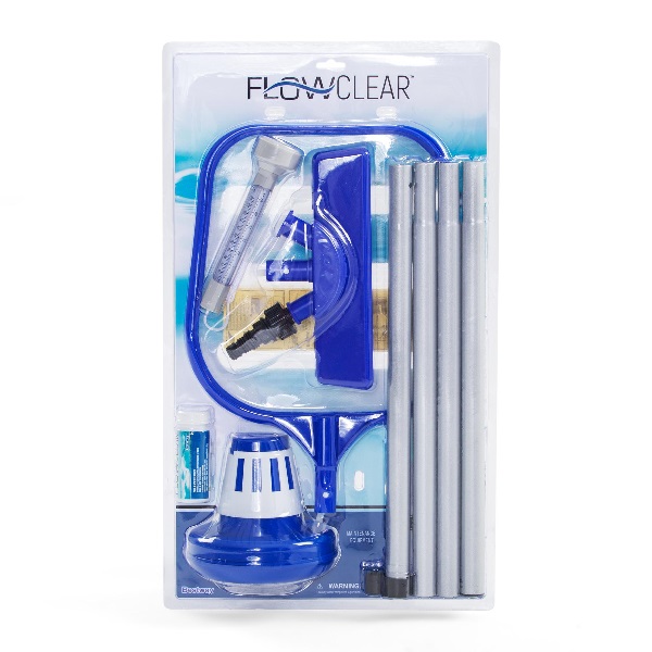 Set curatare piscina (plasă, dozator, termometru, tester, set reparatie, miner 172cm) - imagine 3
