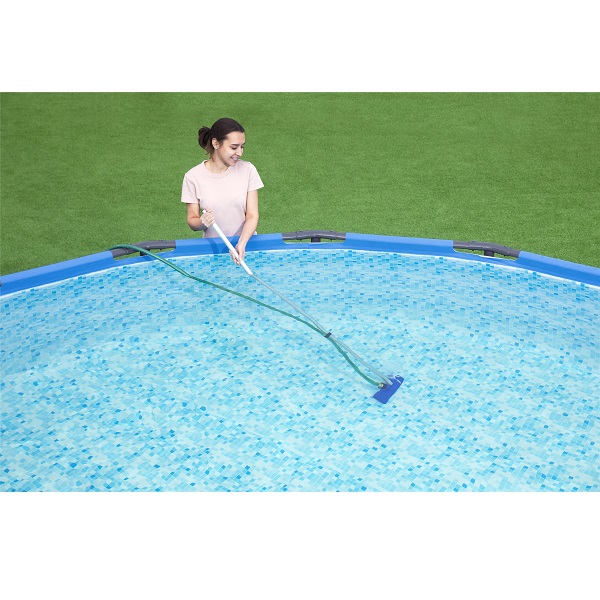 Set curatare piscina (plasă, dozator, termometru, tester, set reparatie, miner 172cm) - imagine 2