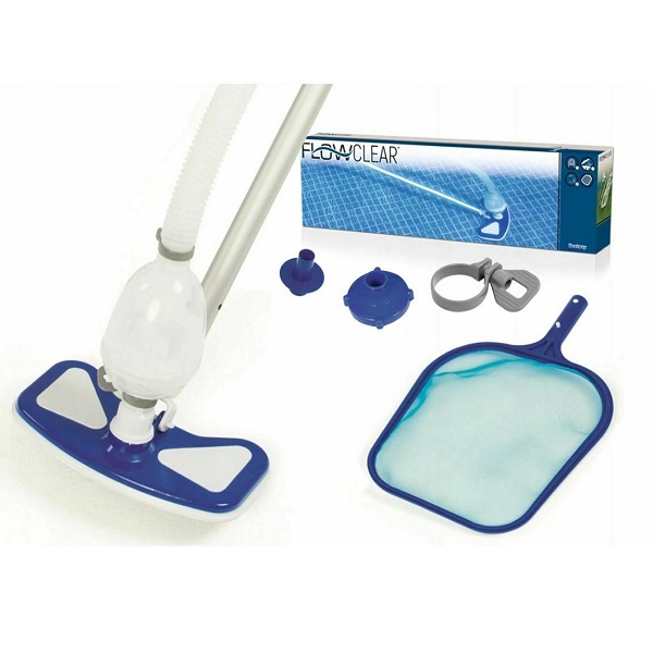 Set curatare piscina (aspirator, plasă, miner 279cm, furtun 7,5m)