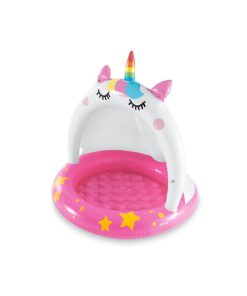 Piscină gonflabilă pentru copii cu baldachin „Unicorn” 102х102 cm, 45 L,  1-3 ani - imagine 7