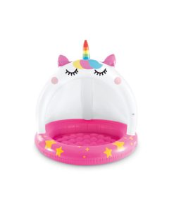 Piscină gonflabilă pentru copii cu baldachin „Unicorn” 102х102 cm, 45 L,  1-3 ani - imagine 6