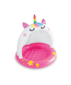 Piscină gonflabilă pentru copii cu baldachin „Unicorn” 102х102 cm, 45 L,  1-3 ani - imagine 3