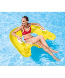 Șezlong gonflabil 152×99 cm cu mânere, până la 100 kg, 2 culori - imagine 10