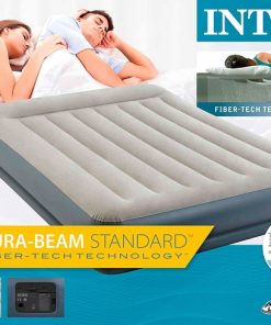 Alternative view of Saltea gonflabilă “Velur MID-Rise Air” 152x203x30 cm cu tetieră și pompă încorporată 220V, până la 272 kg