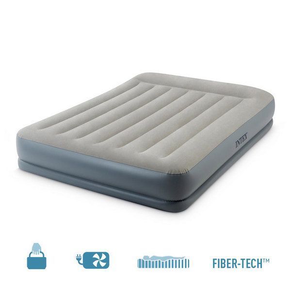 Saltea gonflabilă “Velur MID-Rise Air” 152x203x30 cm cu tetieră și pompă încorporată 220V, până la 272 kg - imagine 4
