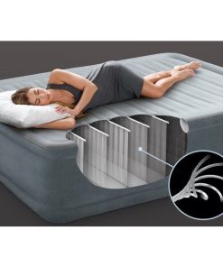 Pat gonflabil “Velur Comfort-Plush” 152х203х46 cm cu pompă încorporată 220V, până la 272 kg - imagine 4
