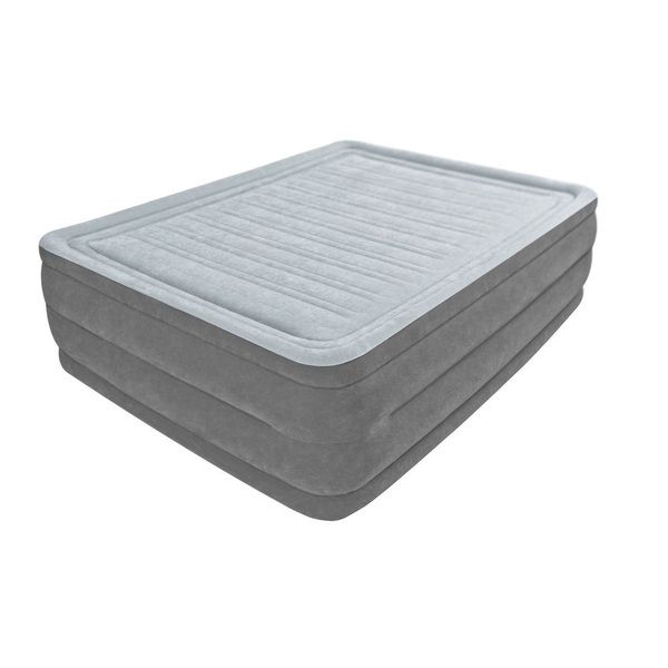 Pat gonflabil “Velur Comfort-Plush” 152x203x56 cm cu pompă încorporată 220V, până la 272 kg