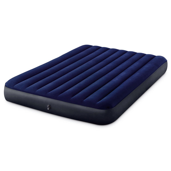 Saltea gonflabilă Velur Classic 152x203x25 cm cu perne și pompă, până la 272 kg
