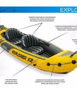 Caiac gonflabil “Explorer K2” cu vâsle și pompă, 312x91x51 cm, până la 180 kg - imagine 6