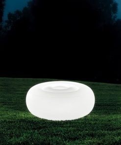Puf gonflabil cu lumină LED 86х33 cm pe baterii, cu încărcare USB - imagine 4