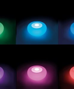 Puf gonflabil cu lumină LED 86х33 cm pe baterii, cu încărcare USB - imagine 5