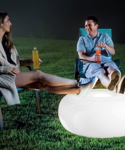 Puf gonflabil cu lumină LED 86х33 cm pe baterii, cu încărcare USB - imagine 3