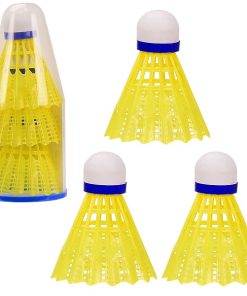 Set de fluturași pentru badminton (galben, 3 buc.)