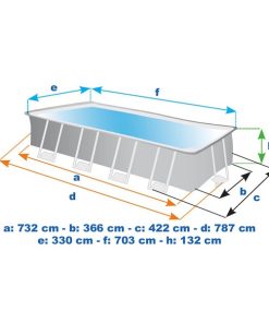 INTEX Piscină ULTRA XTR FRAME 732x366x132см, 31805L, cadru metalic - imagine 3