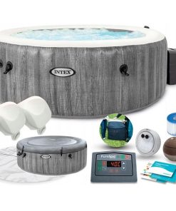 INTEX Jacuzzi SPA gonflabil “Greywood Deluxe” 216х71 cm, 1098L, 6 persoane - imagine 4