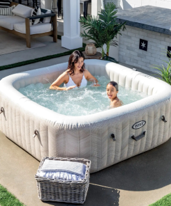 INTEX Jacuzzi SPA gonflabil “Chevron Deluxe Square Bubble” 193×71,1098L, 6 persoane - imagine 4