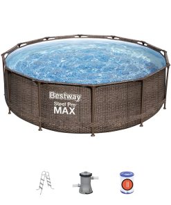 Bestway Piscina Steel Pro Max ROTANG 366x100cm, 9150L, carcas metal - imagine 4