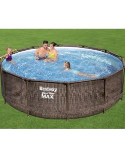 Bestway Piscina Steel Pro Max ROTANG 366x100cm, 9150L, carcas metal - imagine 3