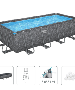Bestway Piscină Rectangular APX 365™ 549x274x132cm, 16477L, carcas metal