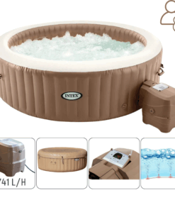 INTEX Jacuzzi SPA gonflabil “Sahara Tan Round Bubble Spa” 236х71 cm, 1339L, 8 persoane