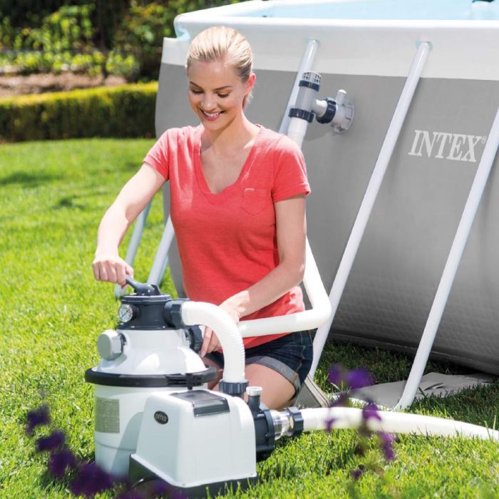 INTEX Pompă de filtrare cu nisip “Krystal Clear SX1500”, rezervor de nisip 12kg, capacitate 5700 L/h - imagine 2