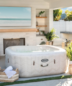 INTEX Jacuzzi SPA gonflabil “Chevron Deluxe Square Bubble” 173×71,795L, 4 persoane - imagine 7