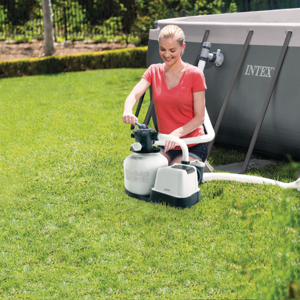 INTEX Pompă de filtrare cu nisip “Krystal Clear SX2100”, rezervor de nisip 12kg, capacitate 7900 L/h - imagine 6