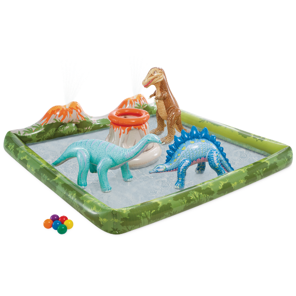 INTEX Centru de joacă gonflabil "Jurassic Adventure", 201 x 201 x 36 cm, până la 81 kg, 410l, 2+ - imagine 6